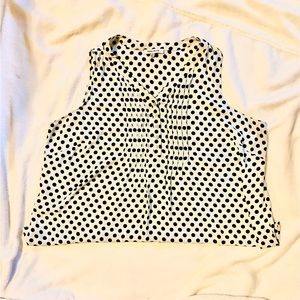 Rose + Olive Black and White Polka Dot Blouse